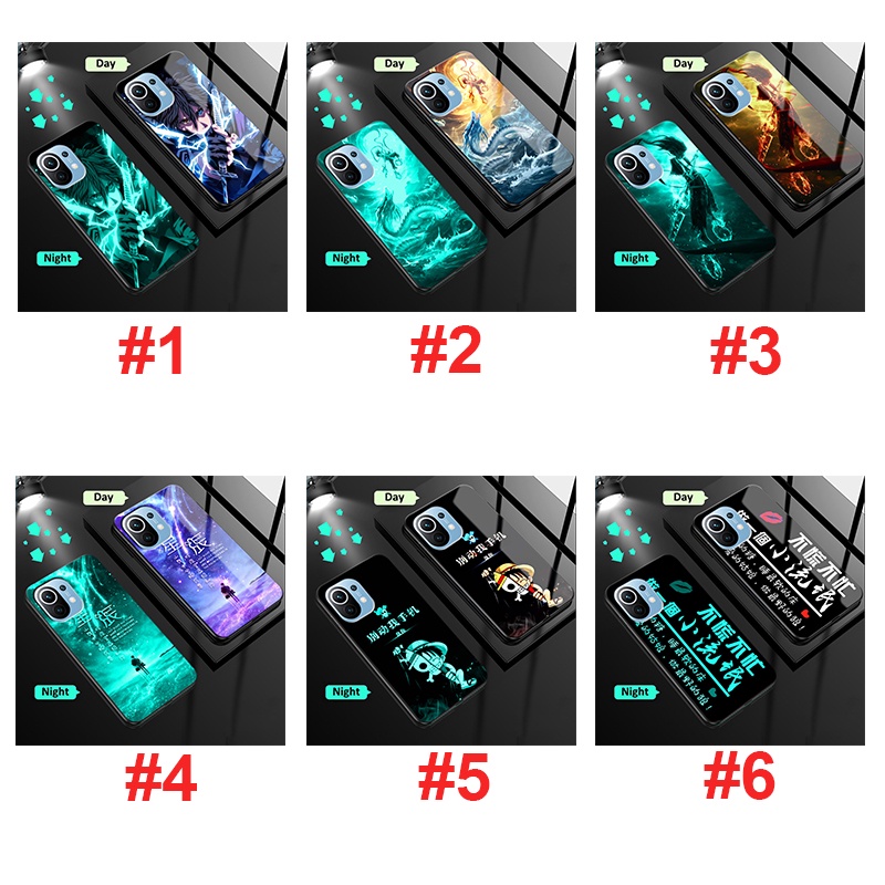 Ốp Điện Thoại Cứng Hiệu Ứng Dạ Quang Hình ONE PIECE Cho Xiaomi Poco F3 Redmi K40 Gaming Redmi K40 K40 Pro Redmi 9A 9T Poco M3 Pro 5G Poco X3 GT