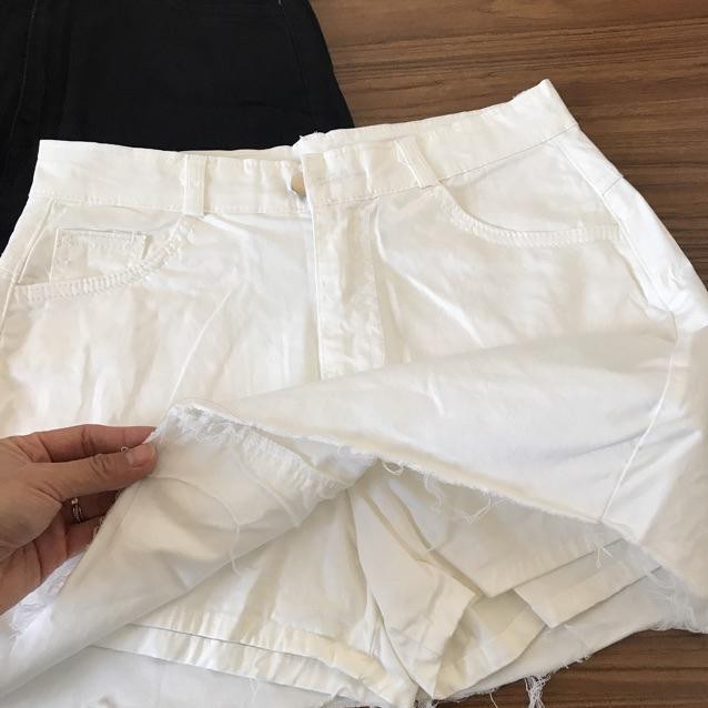 Chân Váy Trơn Trắng Đen Có Quần 35