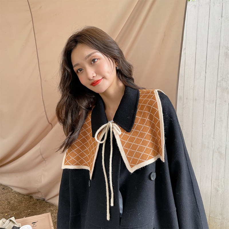 Khăn Choàng Cổ Dệt Kim Giữ Ấm Mùa Hè Màu Sắc Phù Hợp Với Nữ Sinh Hàn Quốc Có Thể Tháo Rời
