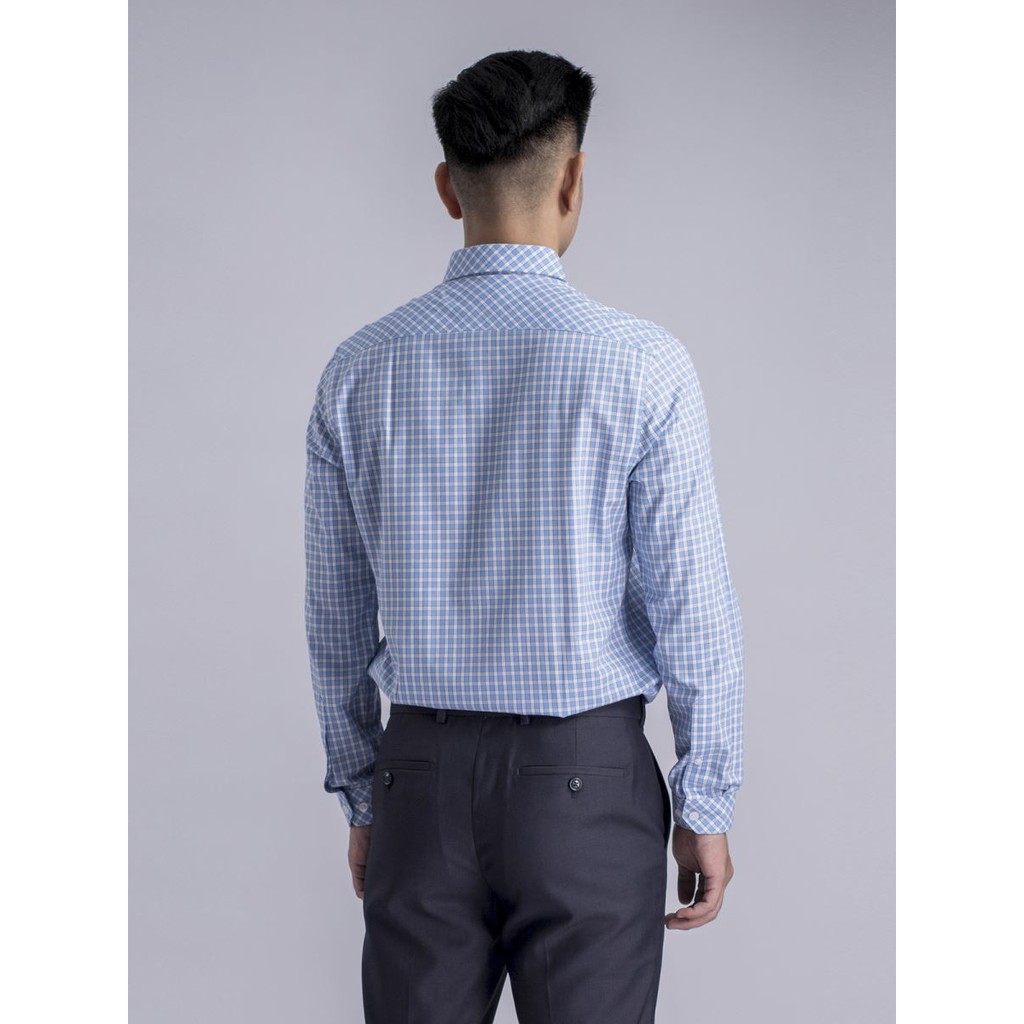 Áo Sơ Mi Dài Tay Aristino ALS52608 Slim Chất Sợi Sồi có 38/40/41/42/43