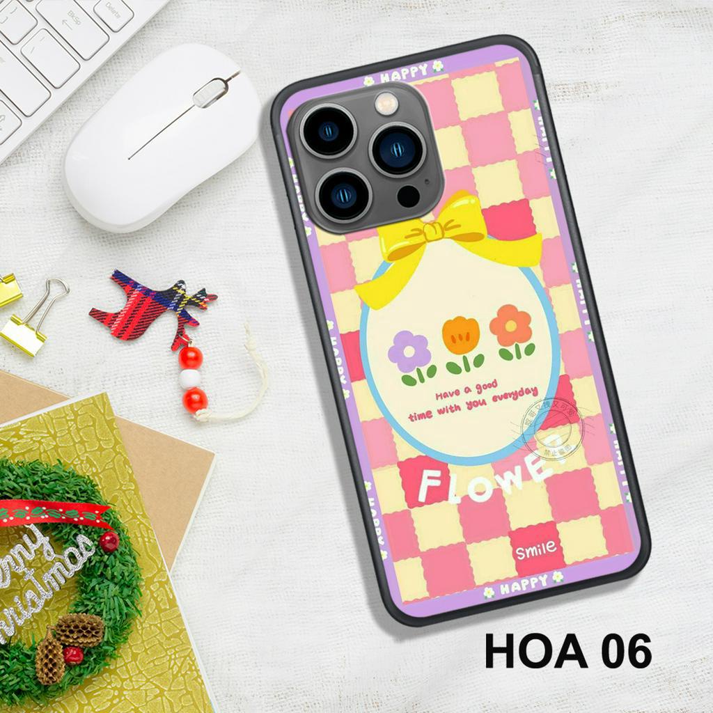 Ốp Lưng  IPHONE 14 - 14 PRO - 14 PLUS - 14 PROMAX  , In Hình HOA, Màu Sắc Bắt Mắt.