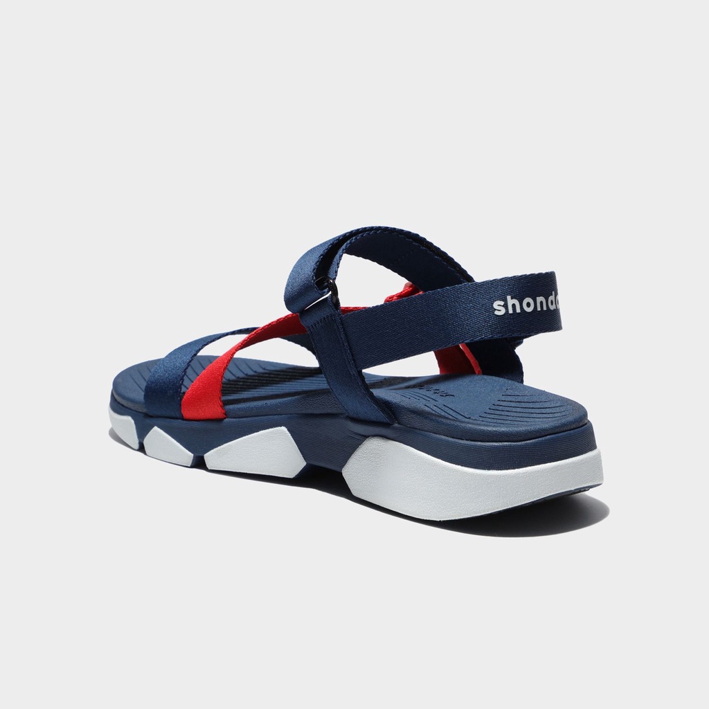 [Mua Kèm Áo Thun 0Đ] Giày Sandals SHONDO F7 Chính Hãng - F7T0036 Track xanh Navy đế trắng