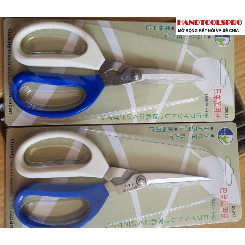 Kéo đa năng cán trắng xanh C0013 BUDDY