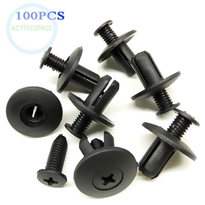 Set 100 đinh tán bằng nhựa phụ tùng dành cho xe ô tô