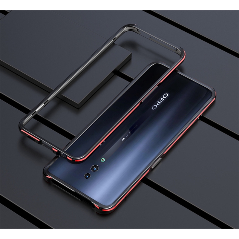 Ốp điện thoại khung kim loại giáp lót mềm cho OPPO Reno 10X Zoom /Reno 5 6 7 Pro