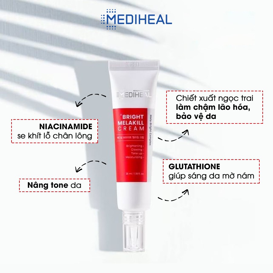 Kem dưỡng trắng da nâng tone MEDIHEAL BRIGHT MELAKILL CREAM 35ml