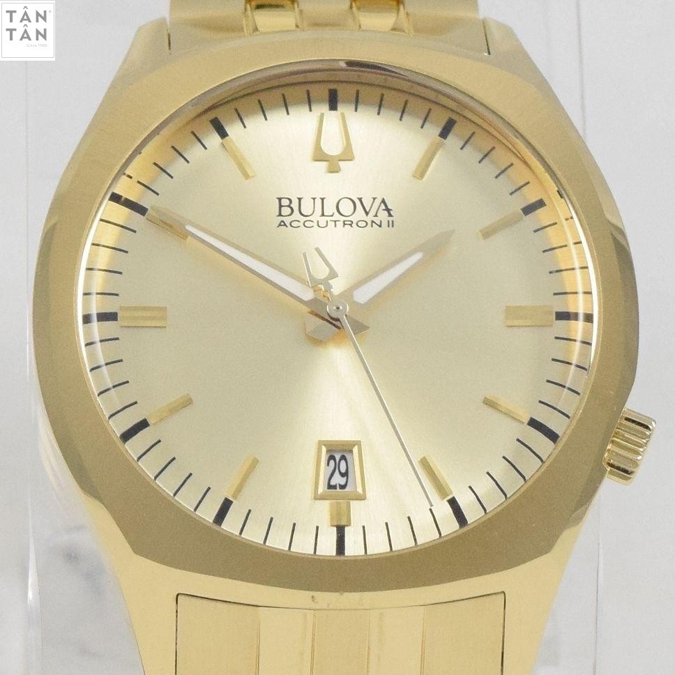 Đồng Hồ Bulova 97B134 Nam Lịch Ngày Dây Kim Loại 41mm