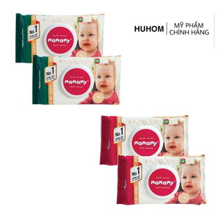 Combo 5 gói khăn ướt Mamamy 80 tờ nắp, có mùi, không mùi 100% an toàn, không kích ứng.