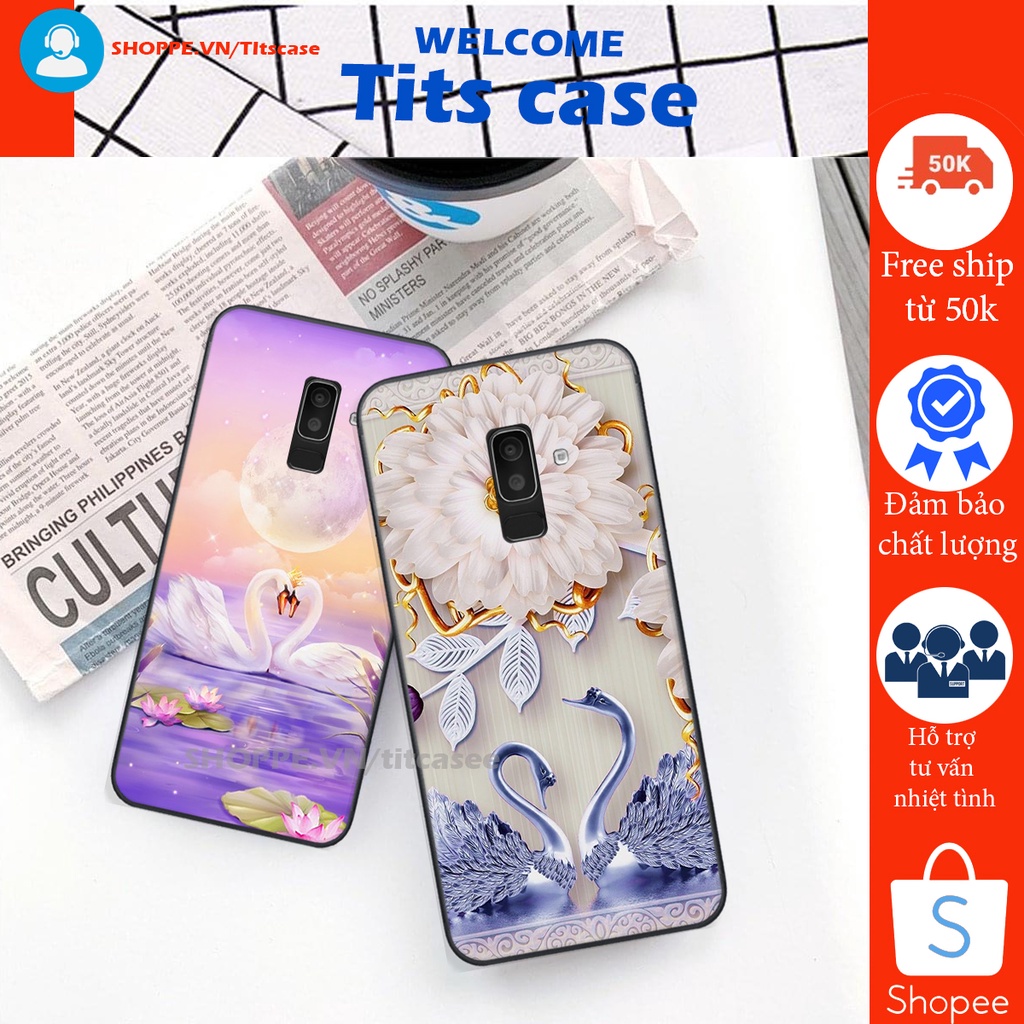 Ốp lưng Samsung Galaxy A6 PLUS / J8 in hình thiên nga,hoa may mắn, đặc sắc ĐỘC - LẠ - BỀN