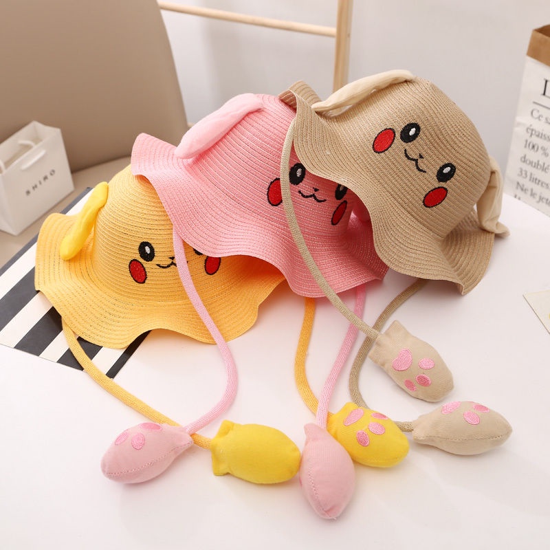Mũ Tai Thỏ Chống Nắng Thiết Kế Xinh Xắn Dành Cho Người Lớn Và Trẻ Em