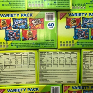 Bánh Nabisco Mini Snack Variety gồm 40 gói