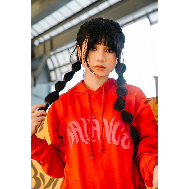 Áo Hoodie Nỉ Mũ Unisex BOO Dáng Oversized In Graphic Balance Dần Dần Màu Sắc Hottrend