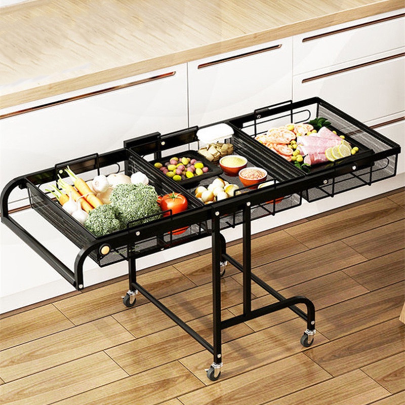 Kệ Xe Đẩy Tầng Đa Năng Vando Kệ Xoay Ngang 3 Tầng Để Đồ Nhà Bếp Vando