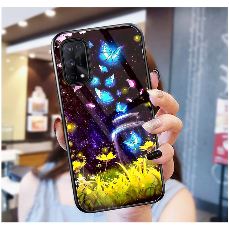 Ốp Lưng REALME Q2/ V5 mặt kính cường lực cao cấp