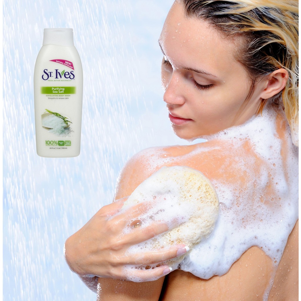 Sữa tắm ST.Ives Mỹ muối biển, yến mạch, bơ, cam chanh 473ml, 650ml