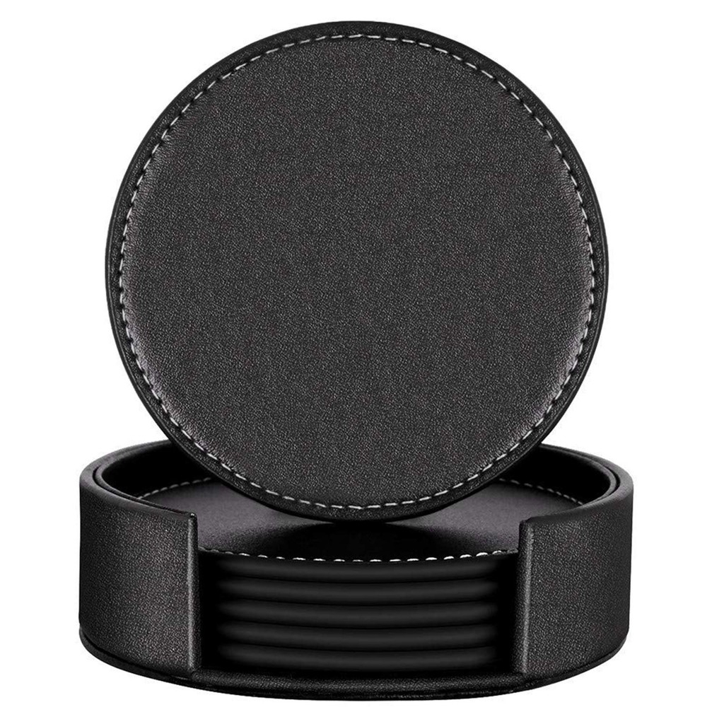 KINGFOM Set 6 tấm lót da chống thấm nước dành cho ly cốc