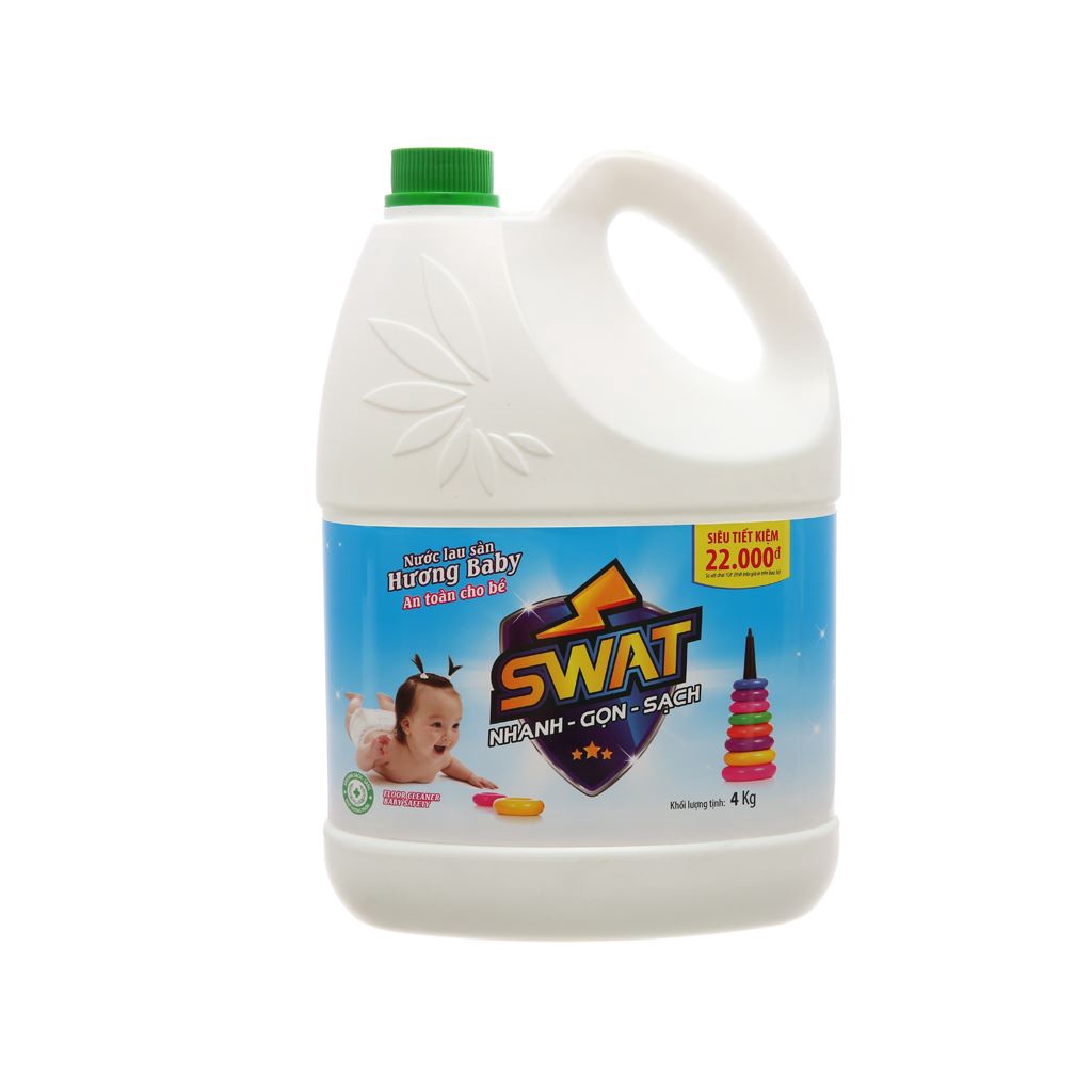 Nước lau sàn nhà Swat hương hoa Đủ mùi 4kg