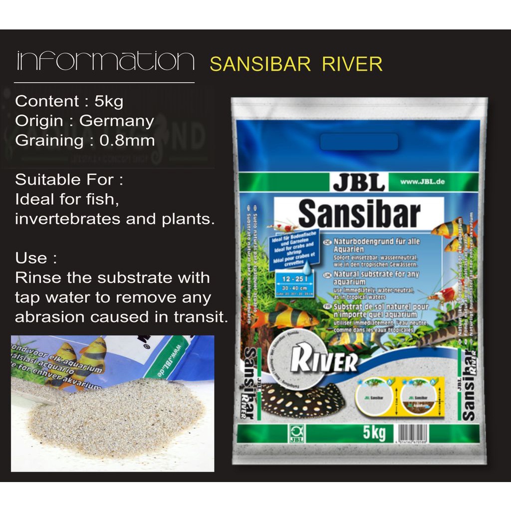 JBL SANSIBAR RIVER SAND - Cát muối tiêu Đức chính hãng