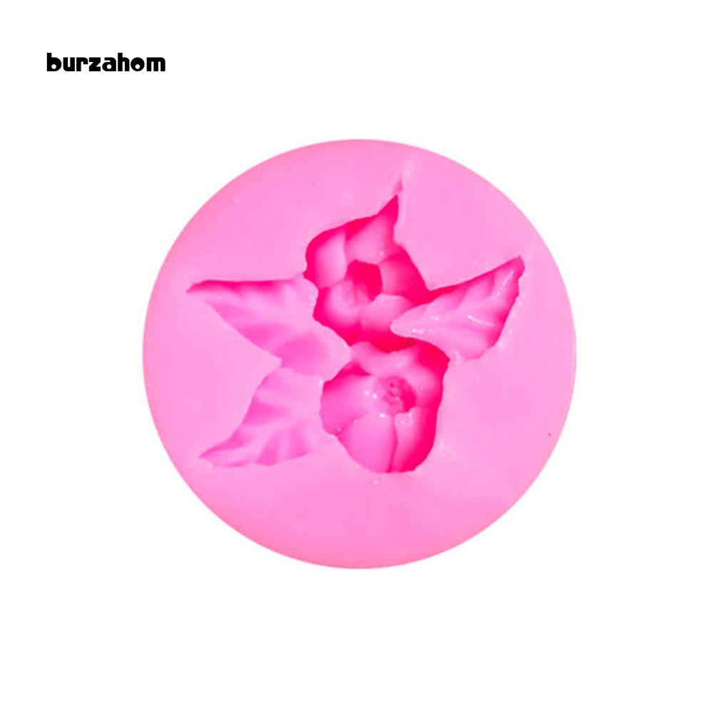 Khuôn silicon 5cm tạo hình hoa và lá 3D dùng trang trí bánh