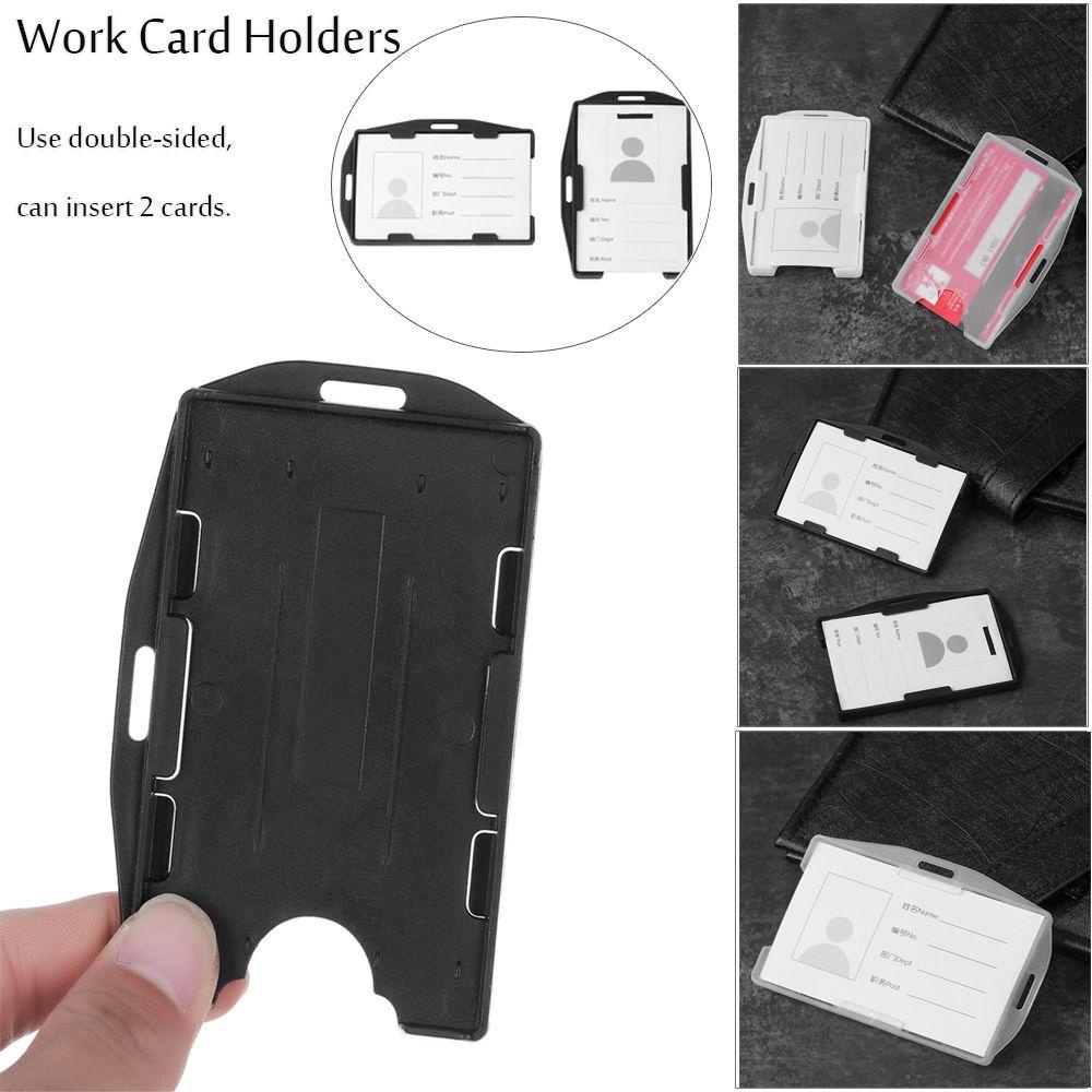 Set 1 / 3 Bao Đựng Thẻ ID Bằng Nhựa Cứng Unisex Đa Ứng Dụng