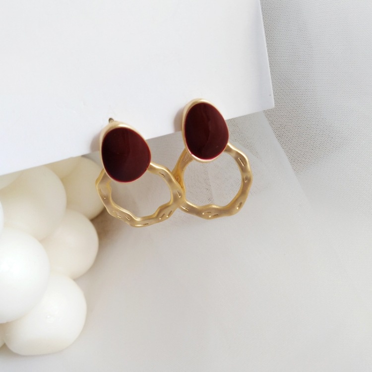 Bông tai mạ vàng phối đá nhân tạo phong cách vintage dành cho nữ ANNIE - D19