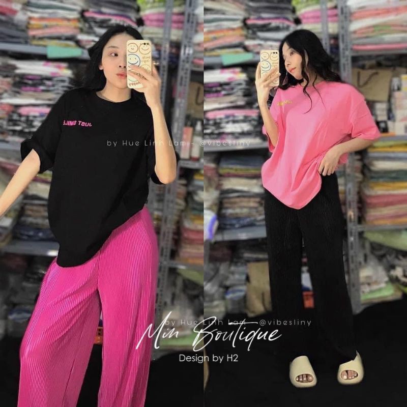 Quần dập li màu