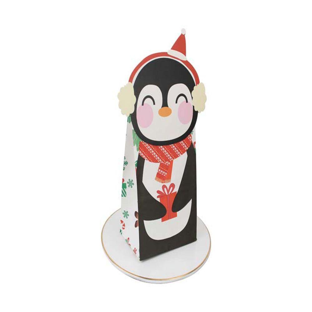Túi Đựng Thức Ăn Hình Tuần Lộc / Ông Già Noel Có Nhãn Dán Trang Trí Giáng Sinh