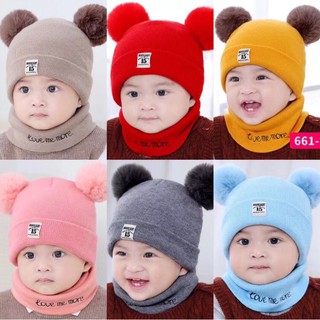 Combo Sỉ 10 mũ Len kèm khăn cho bé
