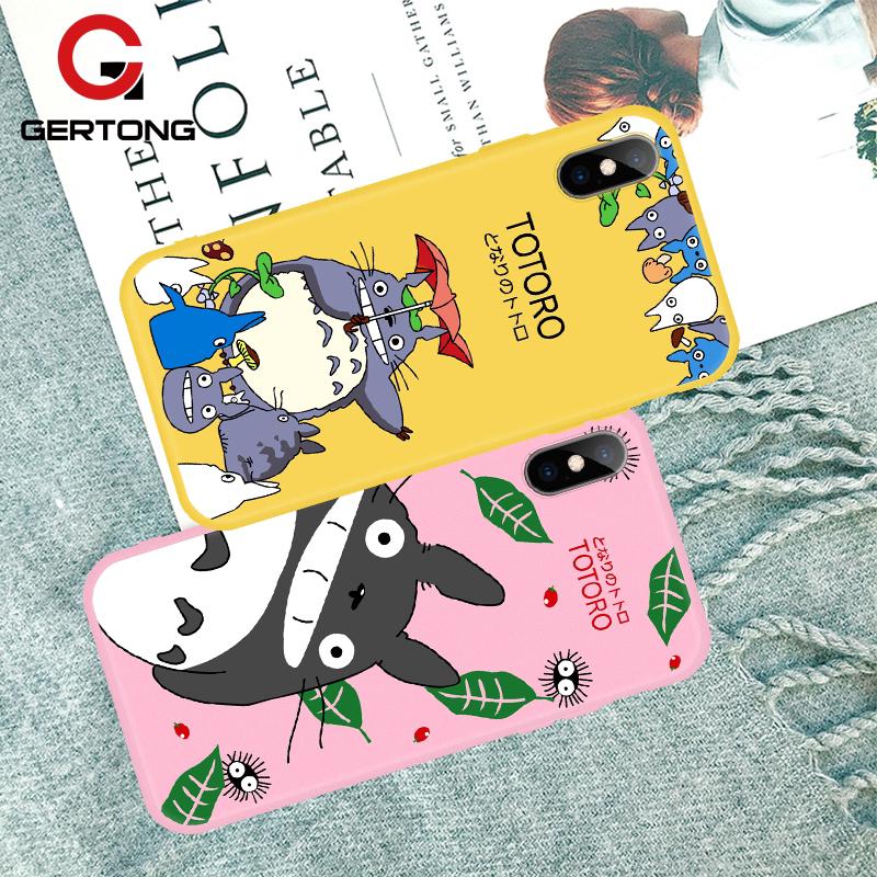Ốp điện thoại từ nhựa dẻo TPU in hoạt hình Totoro dễ thương cho iPhone X XS XR XS Max 6 6s 7 8 Plus