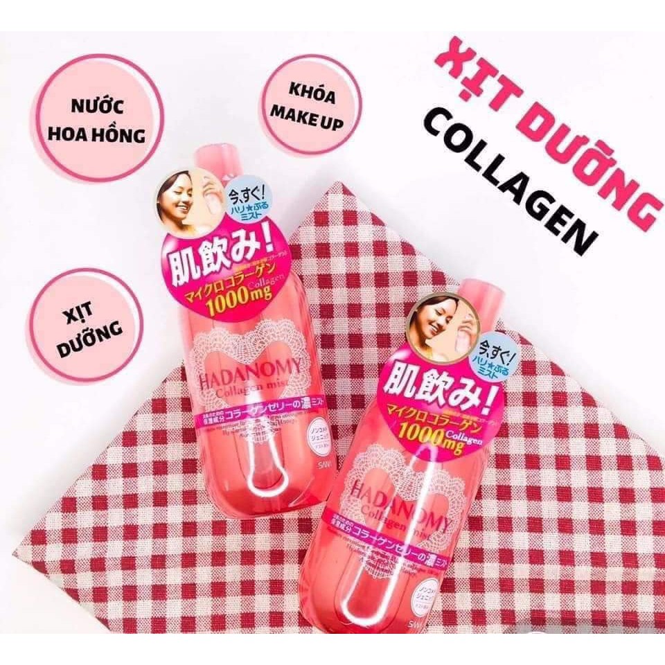 Xịt Khoáng Bổ Sung Collagen Hadanomy Nhật Bản - Chai 250ml