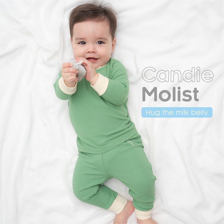 [CHÍNH HÃNG] Bộ quần áo dài tay cổ tròn trẻ em Candie Molist BMD110401 Bu