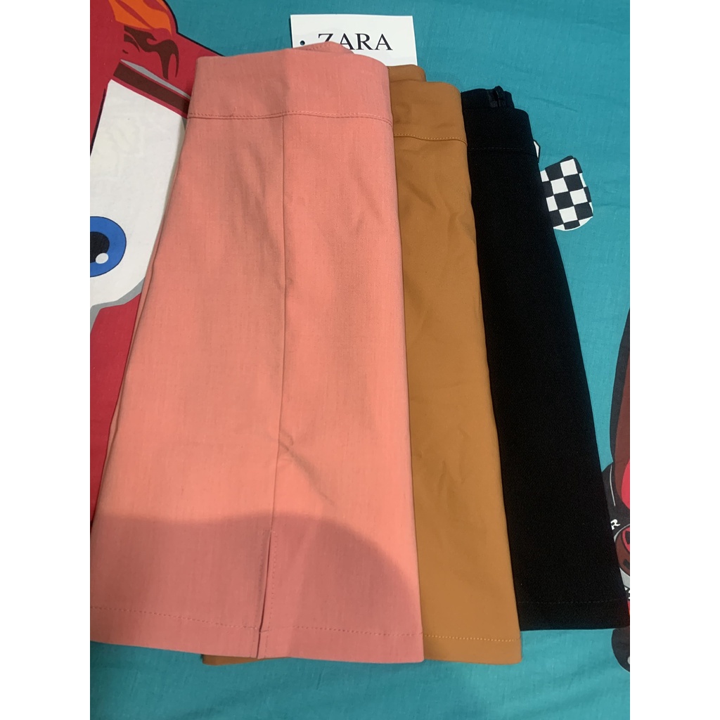 Chân váy chữ A xẻ ngắn kèm quần trong. Chân váy công sở lưng cao xẻ tà màu trơn dễ phối đồ trẻ trung thanh lịch CV06 | BigBuy360 - bigbuy360.vn