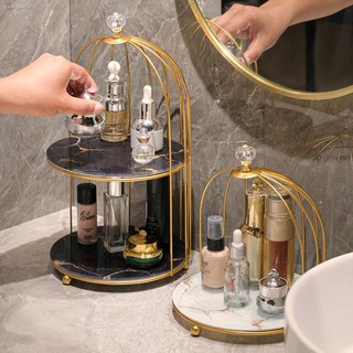 ✹✵Hộp Đựng Mỹ Phẩm Để Bàn Bằng Sắt Hình Lồng Chim Độc Đáo