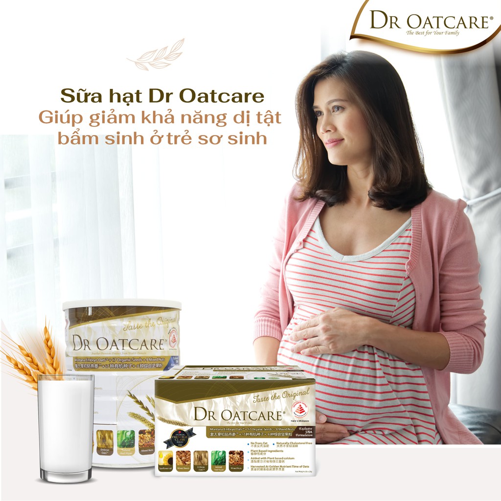 SỮA HẠT SINGAPORE DR OATCARE - Combo hộp giấy(750g) + lon kẽm(850g)