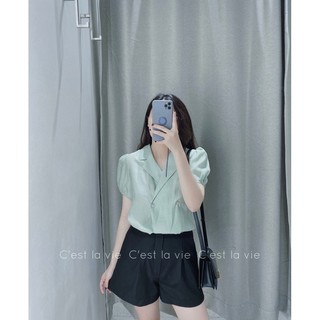 Áo sơmi C'est lavie tơ 4 cúc.