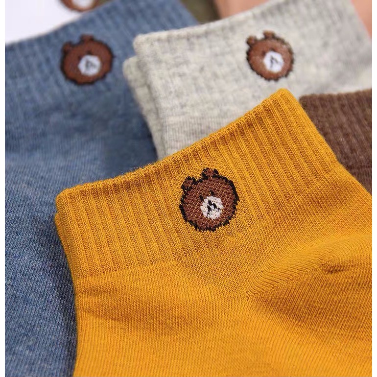 Combo 10 đôi tất gấu⚡️ 𝐅𝐑𝐄𝐄 𝐒𝐇𝐈𝐏 ⚡️ Cotton mềm mại thấm hút mồ hôi - Mã TR5