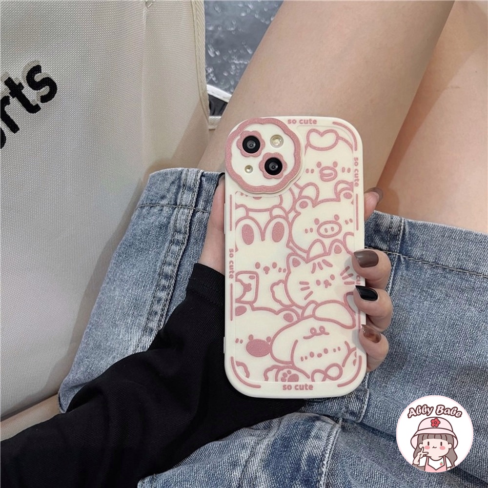 Ốp Điện Thoại TPU Mềm Trong Suốt Chống Sốc In Hình Sở Thú Hoạt Hình Đơn Giản Cho IP 13 12 11 Pro Max X XS XR 8 7 Plus