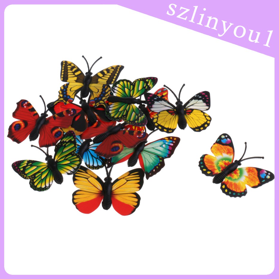 BUTTERFLY Set 24 Bươm Bướm Đồ Chơi Bằng Nhựa Cho Bé