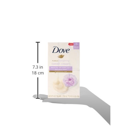 Bộ 6 Cục Xà Bông Dove Pampering Beauty Bar Sweet Cream &amp; Peony 113gx6 (Mỹ)