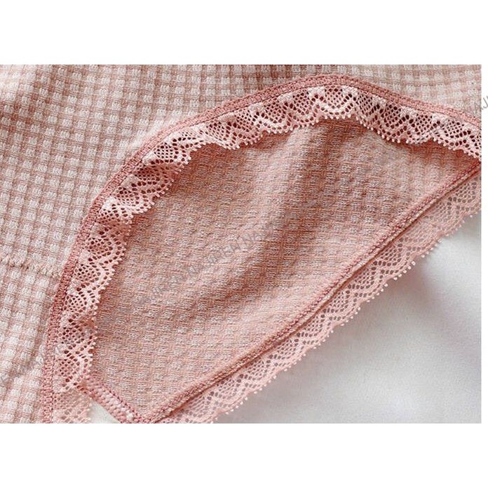 Quần Chíp Nữ Cotton Viền Ren Kháng Khuẩn, Quần Lót nữ Kẻ ô Vuông Cao Cấp Nhiều Màu Dễ Thương QL04