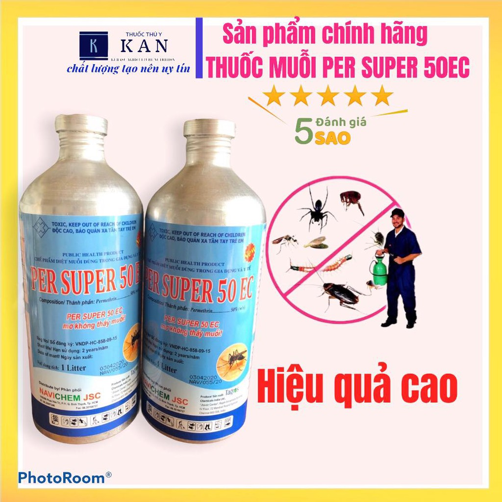 Thuốc diệt muỗi, diệt côn trùng, diệt kiến, diệt ruồi vang, diệt bọ các loại Per super 50 ec hàng ấn độ chai 1l