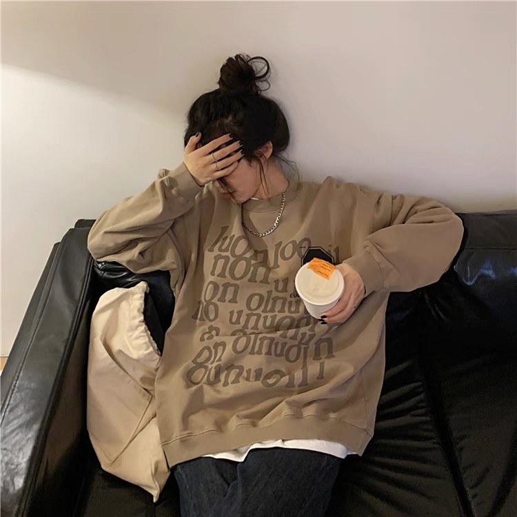 Áo sweater dài tay ulzzang nữ form rộng style phong cách Hàn Quốc SW003