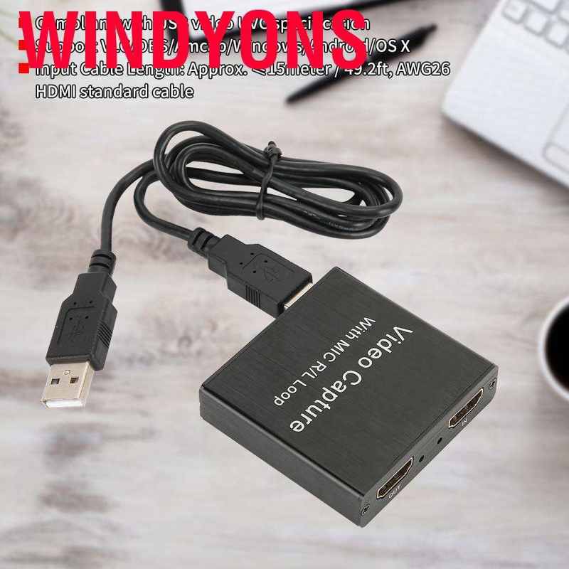 Thiết Bị Chuyển Đổi Video Gióyons Usb2.0 Hdmi Hỗ Trợ 4k 0.4a / 5v Dc Vlc / Obs / Amcap / Windows / Android / Os X Os