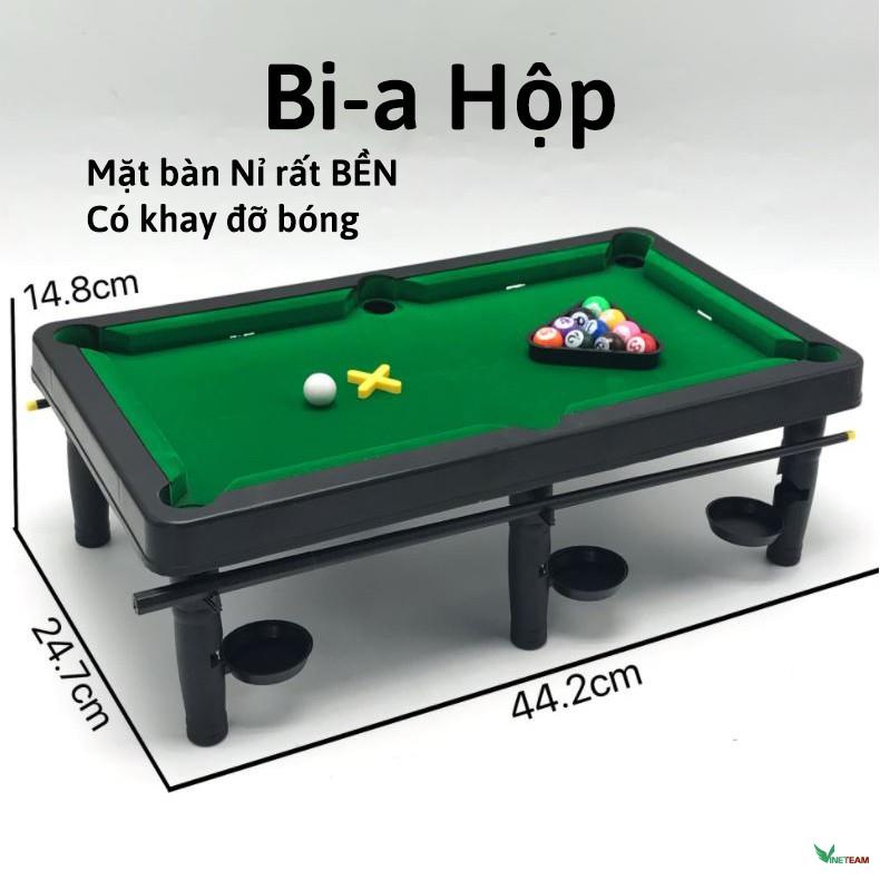 Bi a Mini mặt bàn bằng Nỉ có Hộp đựng - Kích thước bàn 10*24*44cm - Bi có đánh số từ 1 đến 10 -dc4532