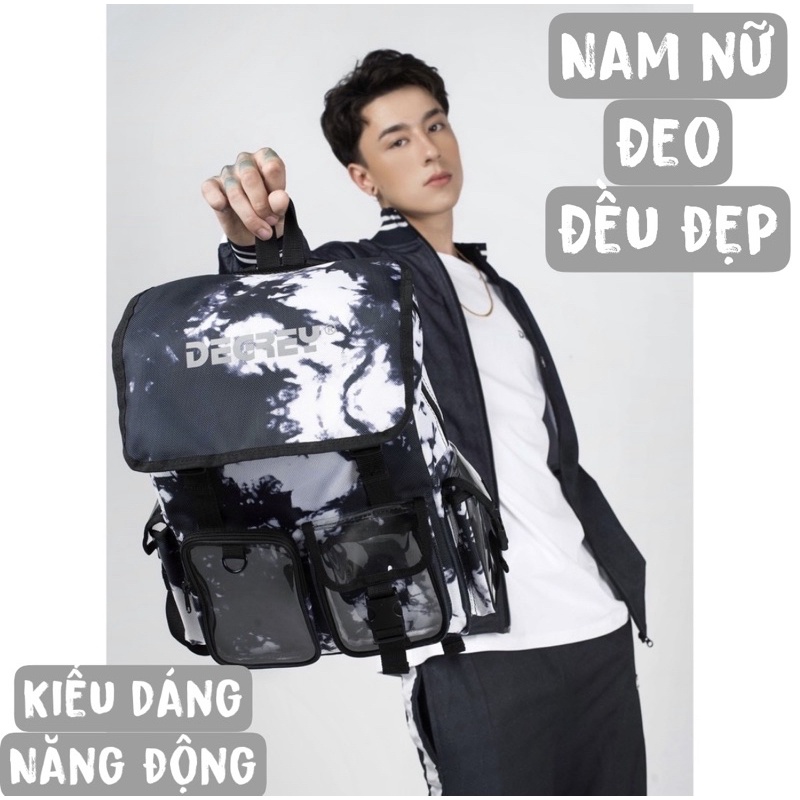 Balo Degrey TieDye Backpack Dark Green 2810 Clothes Shop Balo Đi Học Xanh Loang Ulzzang Unisex