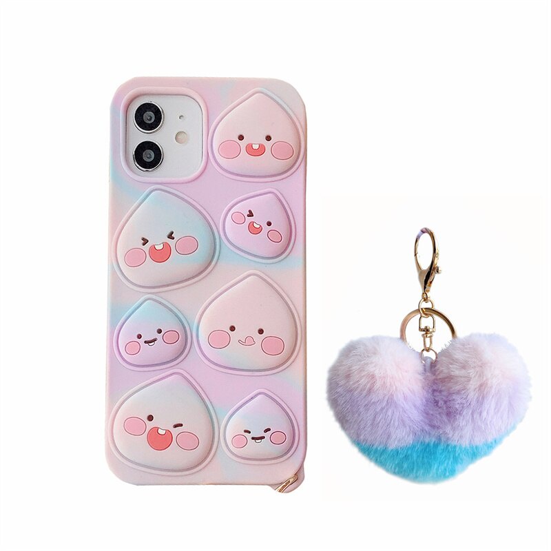 Ốp Điện Thoại Silicon Mềm Hình Quả Đào 3d Cho For iPhone 12 Mini 11 Pro Xs Max Xr X 6s 7 8 Plus