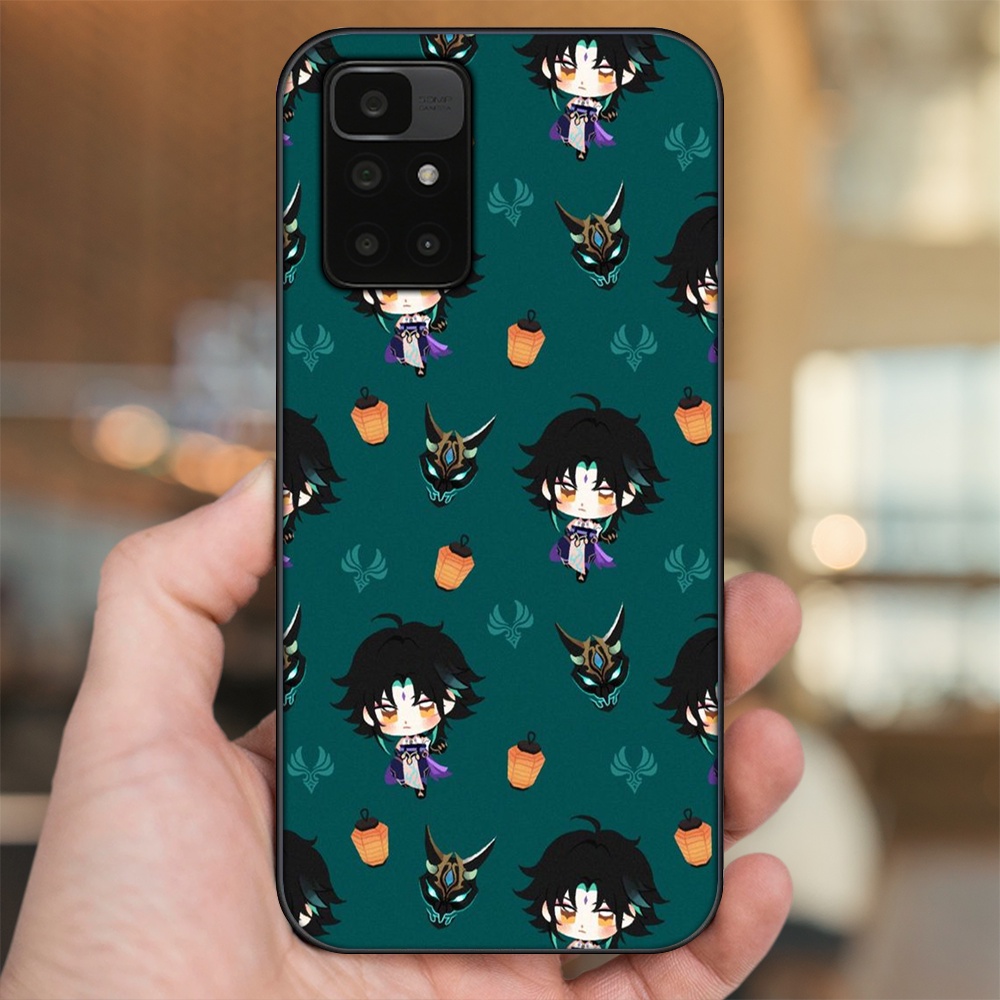 Ốp lưng Xiaomi Redmi 10 viền đen in hình Xiao Genshin Impact