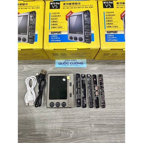 Đế fix W13 Pro V5 (5 mạch) (fix pin/ fix màn hình Truetone/ test cáp sạc tai nghe.....)