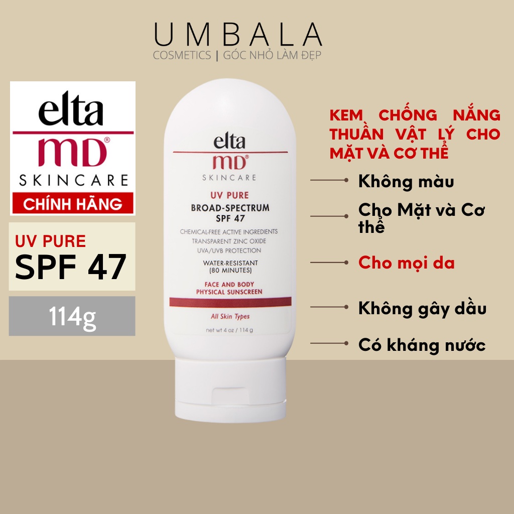 (CTY NK) Kem chống nắng Elta MD UV PURE SPF 47 (114g)