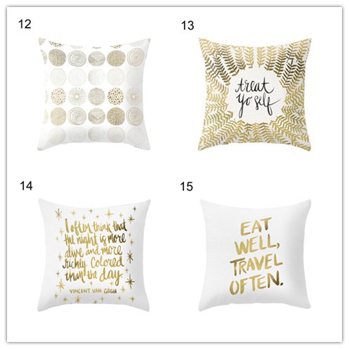 Vỏ gối họa tiết tông vàng sang trọng cho ghế sofa